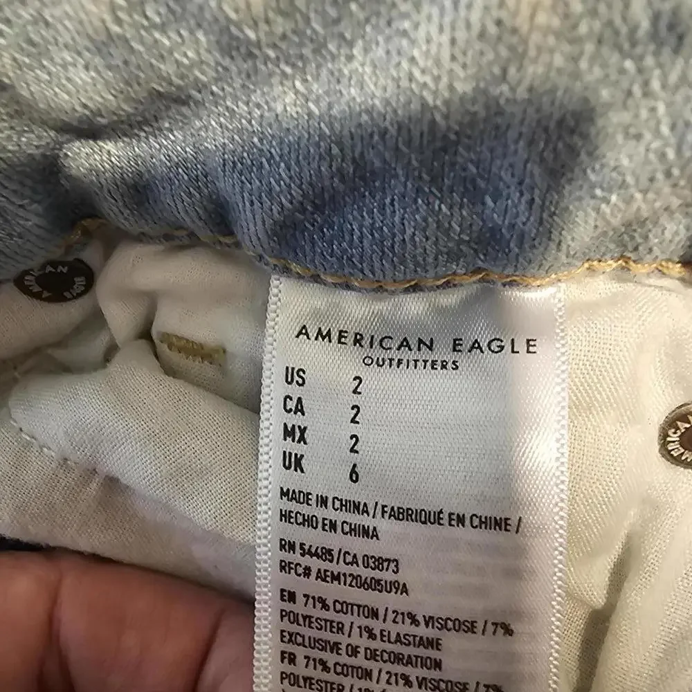 AE Light Wash Shorts Size 2